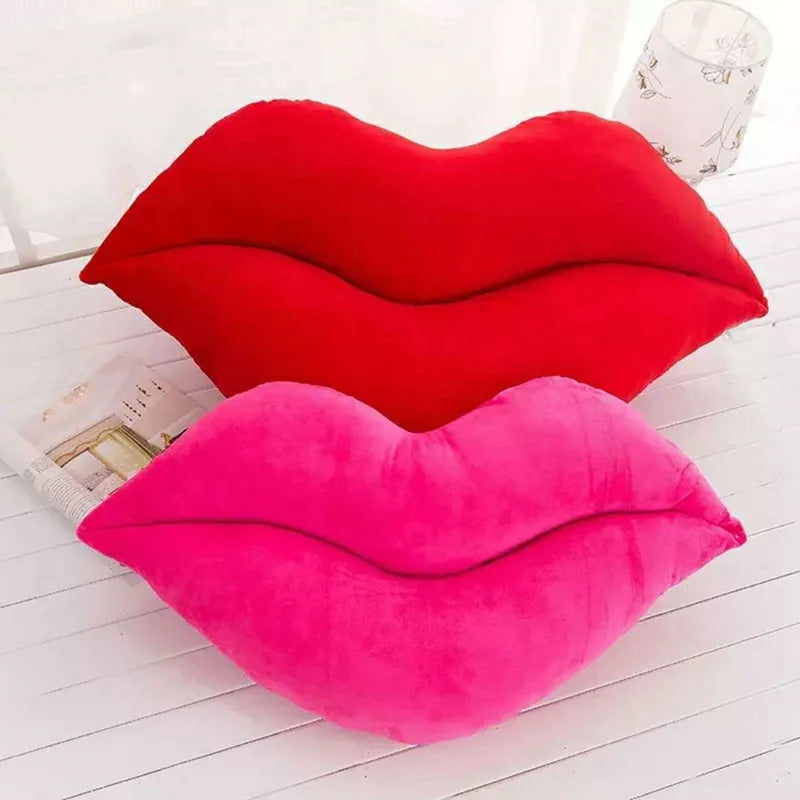 Valentine Gift Sexy Creative Red Pink Lips Plush Cushion Pillows for Home Decor Couch Bed Chair