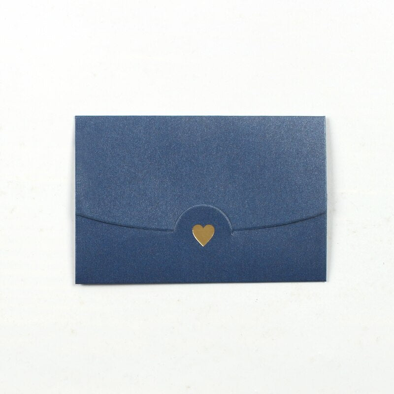 Craft Paper Envelopes for Love Letter Valentine Style Adorned with Mini Hearts 20 Pack