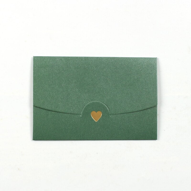 Craft Paper Envelopes for Love Letter Valentine Style Adorned with Mini Hearts 20 Pack