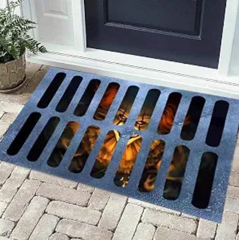Unique Fun Halloween Holiday Gaming Design Floor Mat Carpet Bedroom Bathroom Home Decor Nonslip Absorbent Neon Indoor Outdoor Front Door Round Rugs