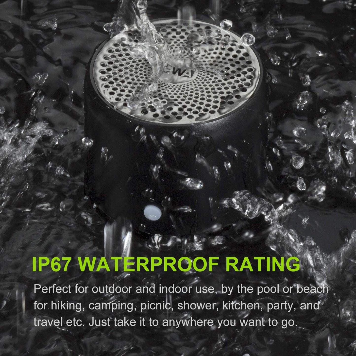 Pro Mini Bluetooth Waterproof Subwoofer powerful Speaker with Custom Bass and Case Holder