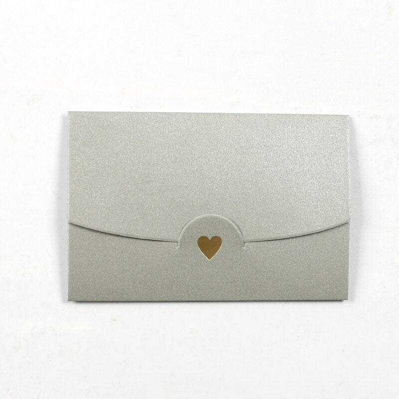 Craft Paper Envelopes for Love Letter Valentine Style Adorned with Mini Hearts 20 Pack