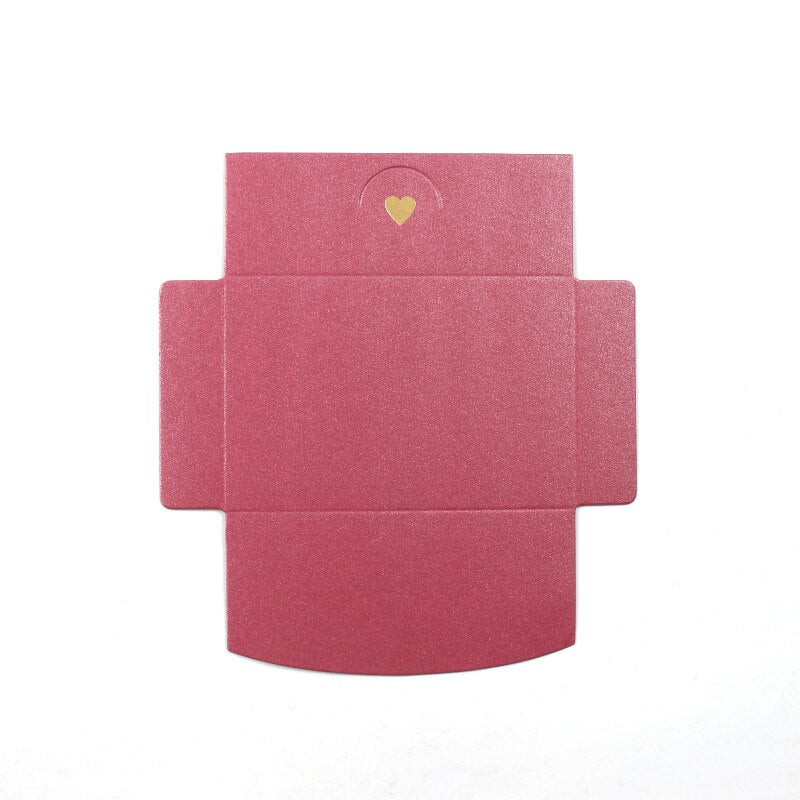 Craft Paper Envelopes for Love Letter Valentine Style Adorned with Mini Hearts 20 Pack