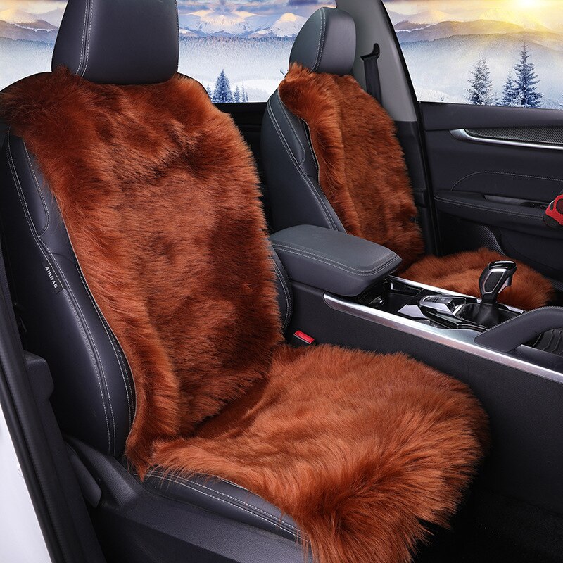 Faux Fur Cushion Auto Cloak Universal Full Set Seat Covers