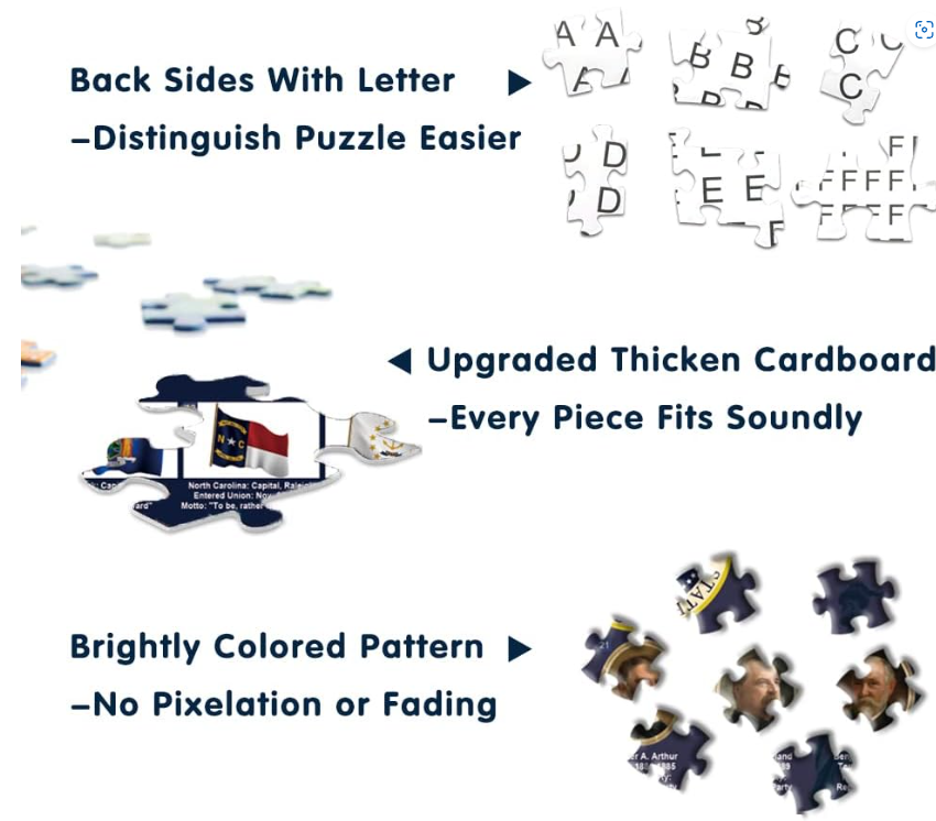 Interactive Fun Imaginative Mystery Educational 1000 Pieces Jigsaw Puzzles Toy and Games
