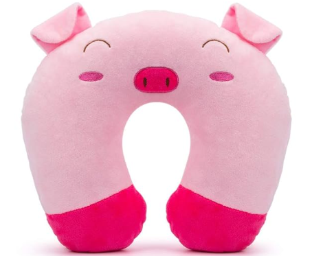Animal Design Soft Neck Head Chin Travel Pillow for Kids and Toddlers