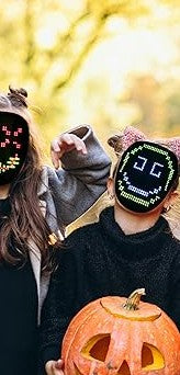 LED Mask Light Up Mask Unisex Light Up Luminous Digital Glow Mask with Gesture Sensing Halloween LED Lighted Face Transforming for Costume Cosplay Party Rave Dj