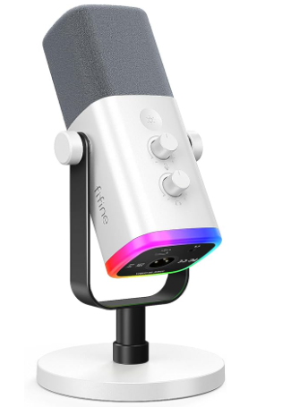 USB Wireless Bluetooth Dynamic Microphone for Podcast Recording, PC Computer Gaming Streaming Microphone