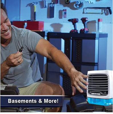 Portable Air Conditioners, Mini Air Conditioner Personal Evaporative Air Cooler with 4 Speeds 7 Colors, 600ML Portable Ac Unit Fan 2 Cool Mist Cooling Fan for Room Office Car7 LED Colors