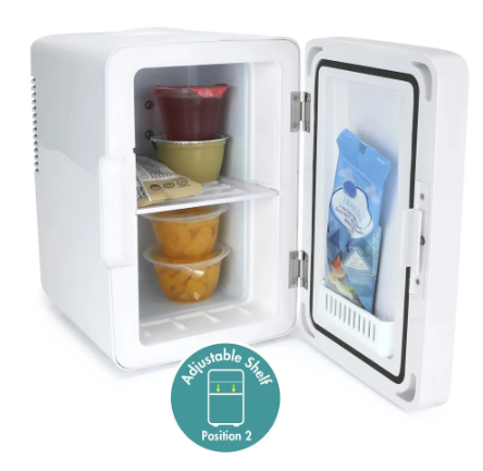 Beauty LED Makeup Skincare Food Snacks Drinks Mirror Mini Portable Fridge for Kitchen Room with Touch-Control Light