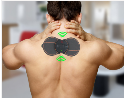 Portable Mini LCD Display EMS Mini Electric Neck Back Body Relief Foot Massager with Pads and Remote Control