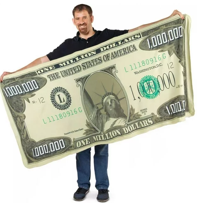 Soft Plush Fleece Flannel Linen Money Printed Fleece Designed Novelty Throw Couch Sofa Bed Spread Blankets