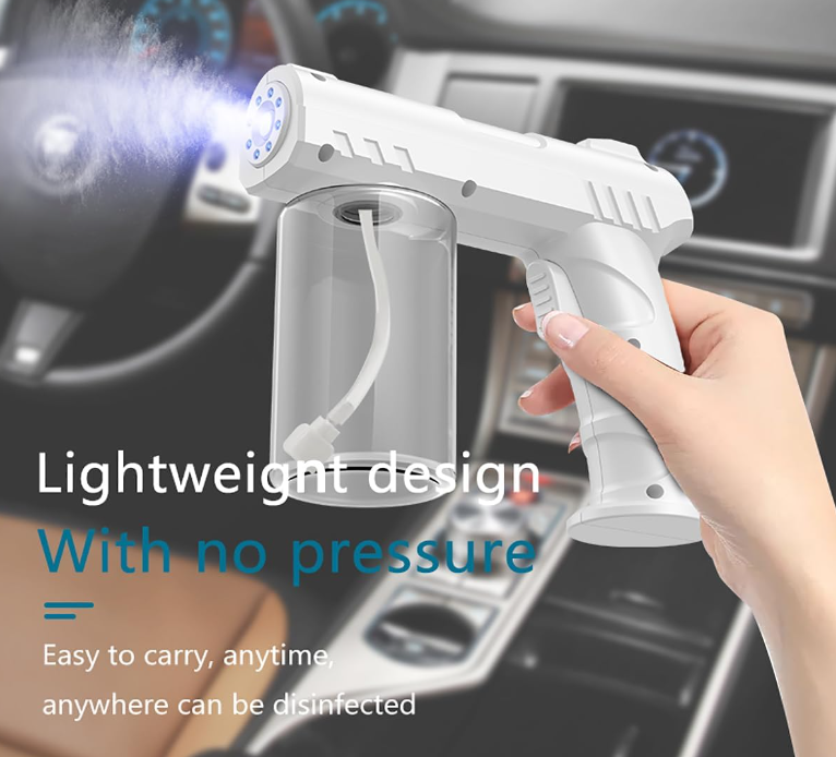 Newest Nano Wireless Electric Sanitizer Gun Sprayer for Disinfecting Misting Watering Plants and Keeping Cool from the Heat in Summer.