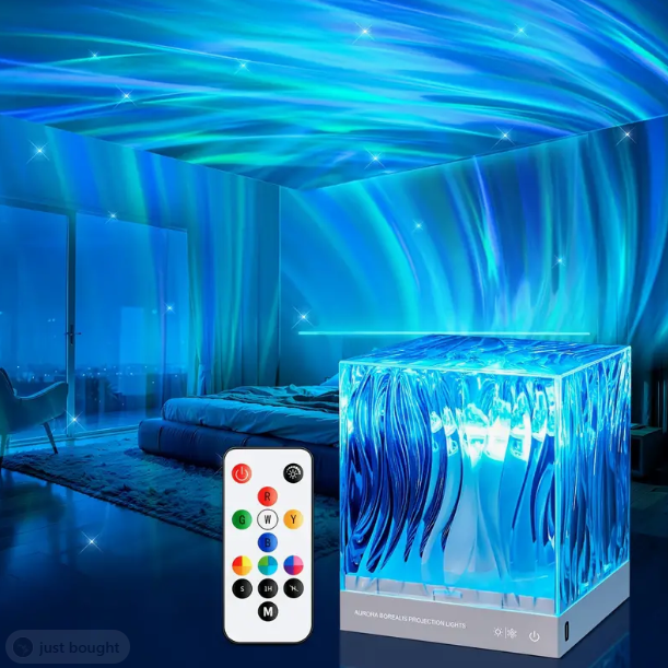 18 colors Aurora Northern Lights Galaxy Ceiling Projector Ambient Night Lamp with Remote Timer for Room Decor
