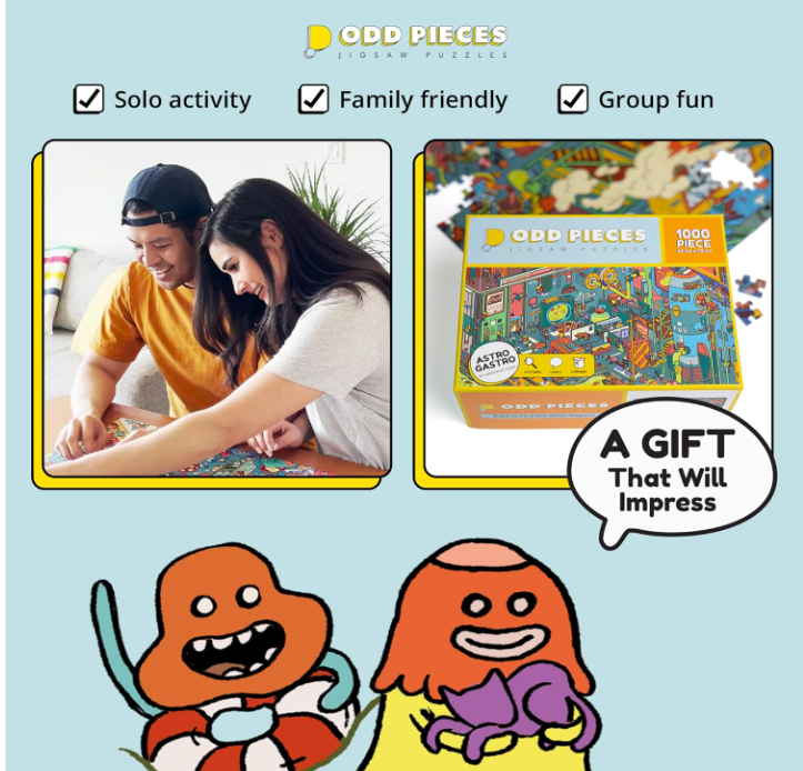 Interactive Fun Imaginative Mystery Educational 1000 Pieces Jigsaw Puzzles Toy and Games