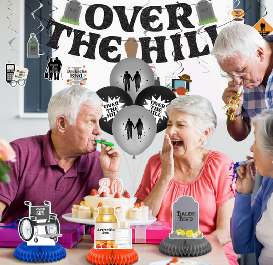 Funny Over the Hill Party Old Age Fun Party Decorations 45 Pcs
