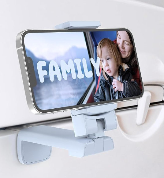 Airplane Car Auto Universal Travel Essential Hands-Free Phone Holder Mount for Flying Road Trips Car Rides