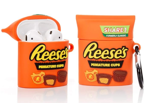 Air Pod Protective Silicone Snack Candy Cookie Coke Reeses Takis Bubble Gum 3D Design Cases with Keychain