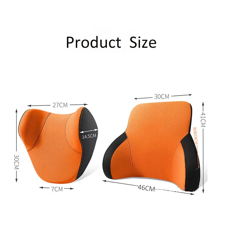 Memory Cushion Multi Color Auto Seat Pillow for Neck Lumbar Support for Vehicle Chair Sofa Bed