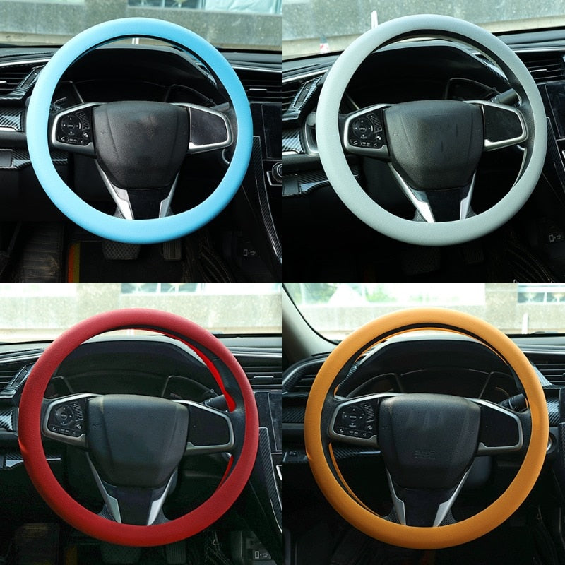 Bright Colors Car Auto Truck Universal Silicone Anti-Skid Steering Wheel Cover