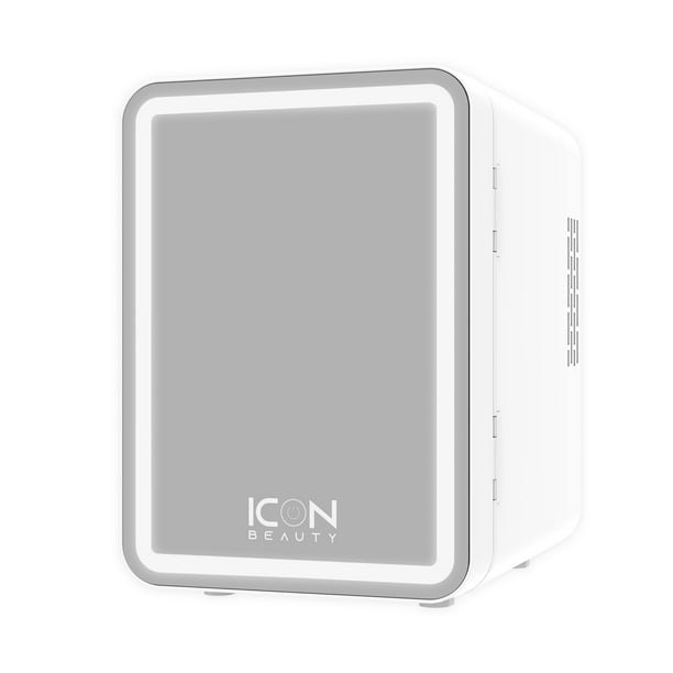 Beauty LED Makeup Skincare Food Snacks Drinks Mirror Mini Portable Fridge for Kitchen Room with Touch-Control Light