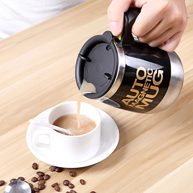 Electric Self Stirring Magnetic Stainless Steel Thermal Beverage Mug