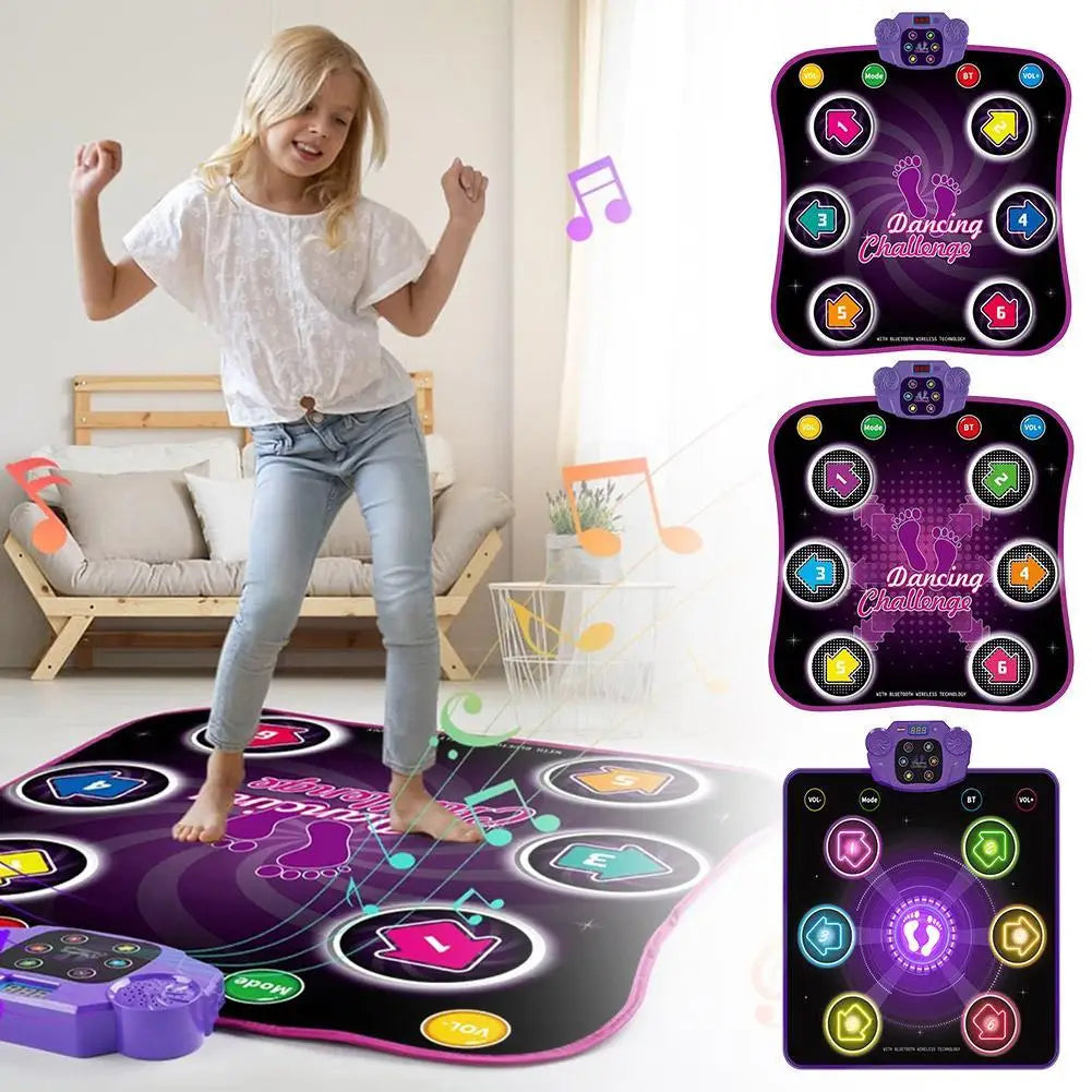 Bluetooth Electronic Light Up Musical Dance Game Mat Toys for Kids Adults