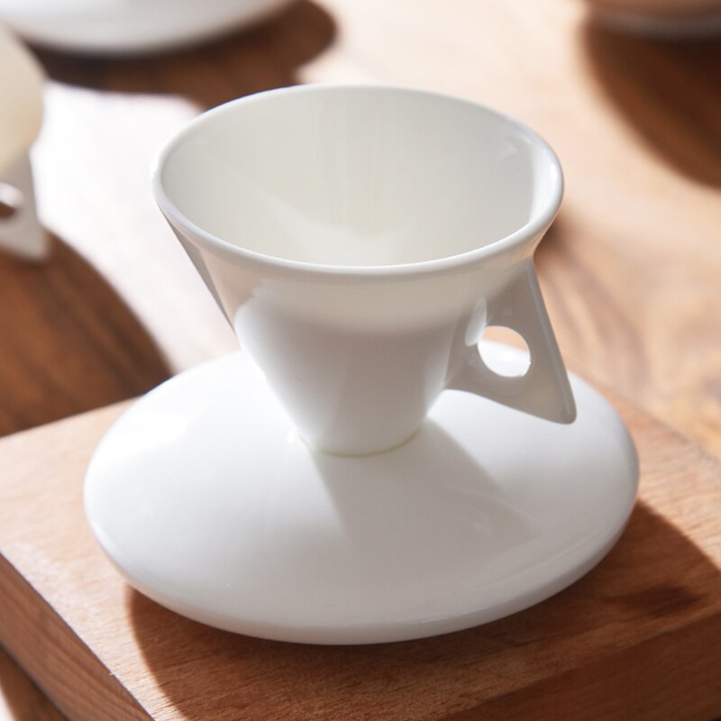 European Fun Personality Coffee Cup and Saucer Set of Two