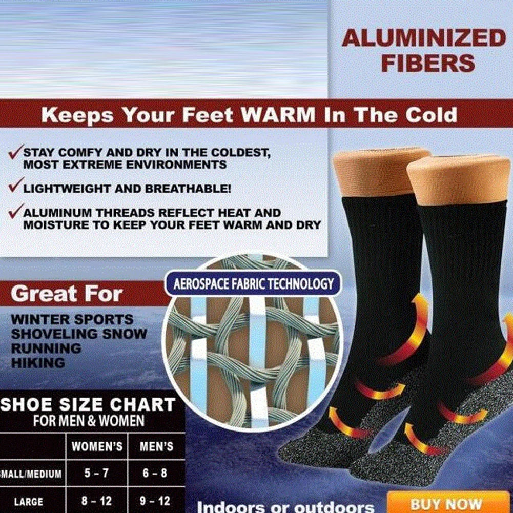 Winter Outdoor Thermal Thick Elastic Soft Self-Heating Anti Slip Socks for Men Women Kids 3 Pair Pack