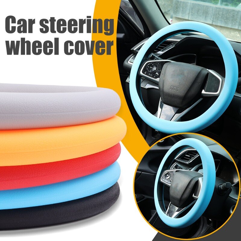Bright Colors Car Auto Truck Universal Silicone Anti-Skid Steering Wheel Cover