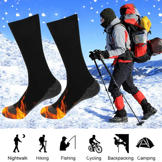 Winter Outdoor Thermal Thick Elastic Soft Self-Heating Anti Slip Socks for Men Women Kids 3 Pair Pack