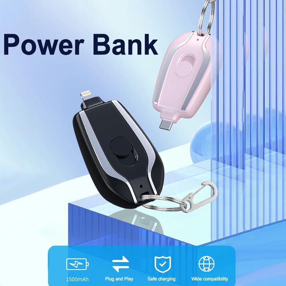 Mini Smartphone Emergency Portable Power Bank with Keychain for I phone