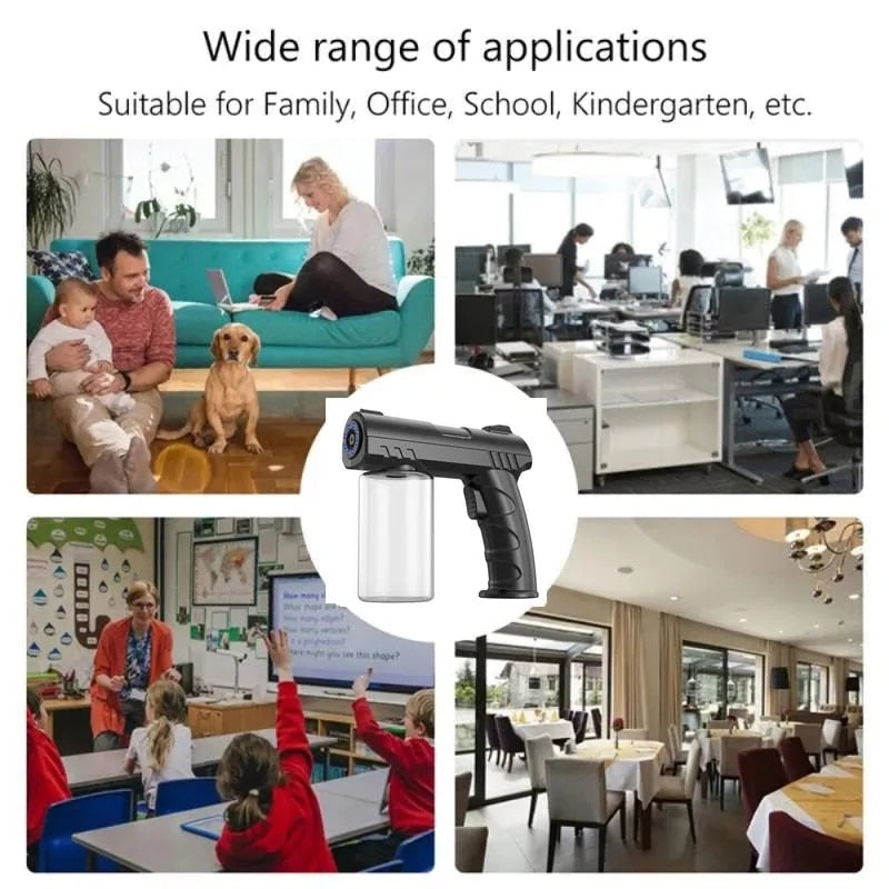 Newest Nano Wireless Electric Sanitizer Gun Sprayer for Disinfecting Misting Watering Plants and Keeping Cool from the Heat in Summer.