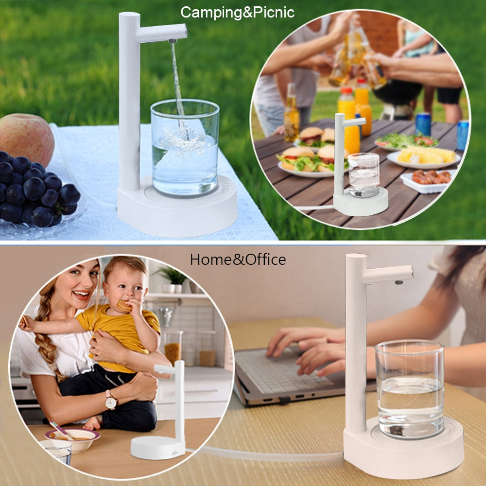 Smart Universal Portable Desktop Water Pump Dispenser with Rechargeable Battery
