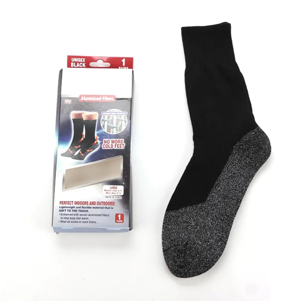 Winter Outdoor Thermal Thick Elastic Soft Self-Heating Anti Slip Socks for Men Women Kids 3 Pair Pack