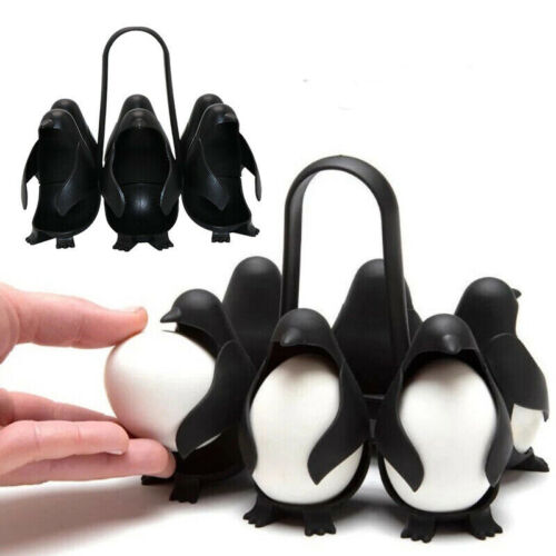 Egg Rack Holds and Cooks 6 Eggs in Fun Shaped Penguin Gadget