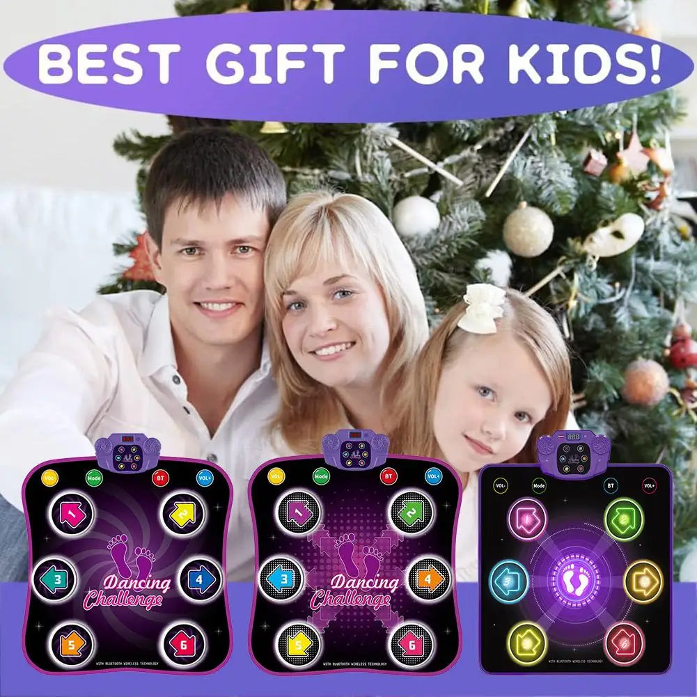 Bluetooth Electronic Light Up Musical Dance Game Mat Toys for Kids Adults