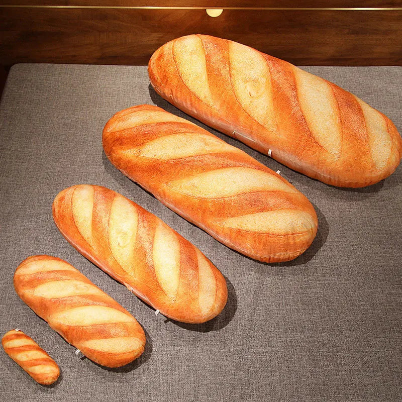 French Bread Toast 3D Big Baggette Decorative Food Designed Plush Soft Sleeping Throw Gift Pillows