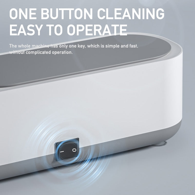 Ultrasonic High Frequency Vibrating Professional Portable Jewelry Eyeglass Retainers Denture Cleaning Machine