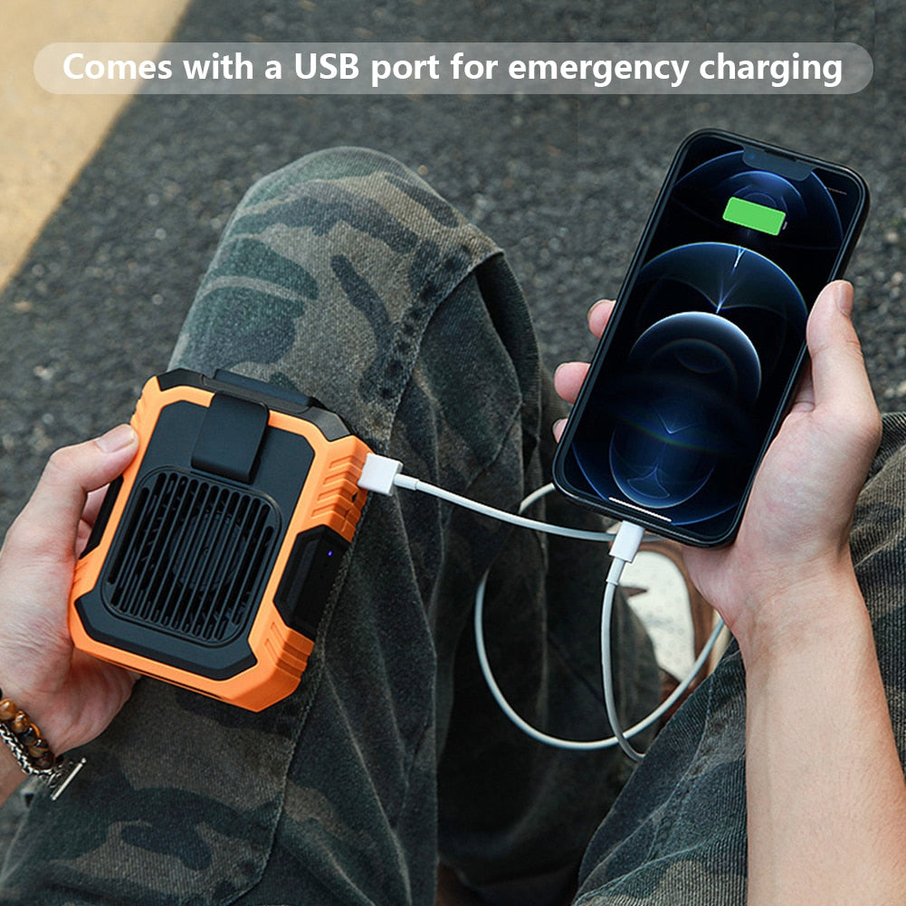 4 Speed Portable Wearable Personal Body Wireless Fan USB Rechargeable