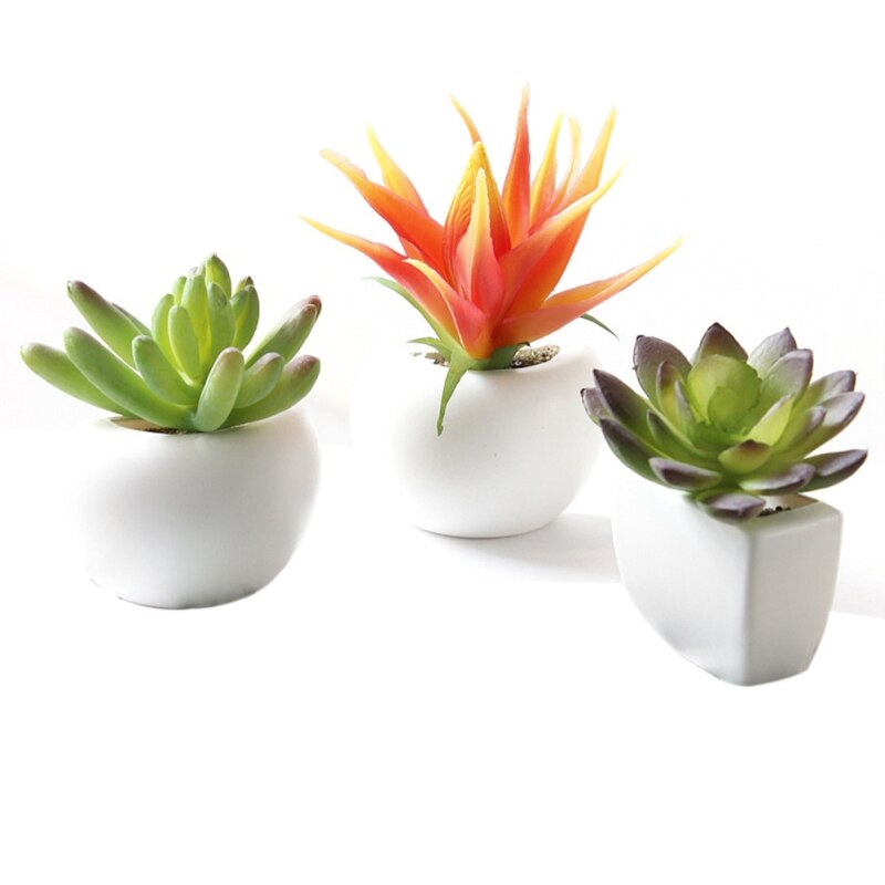 Fridge Magnets Potted Artificial Succulent Plants