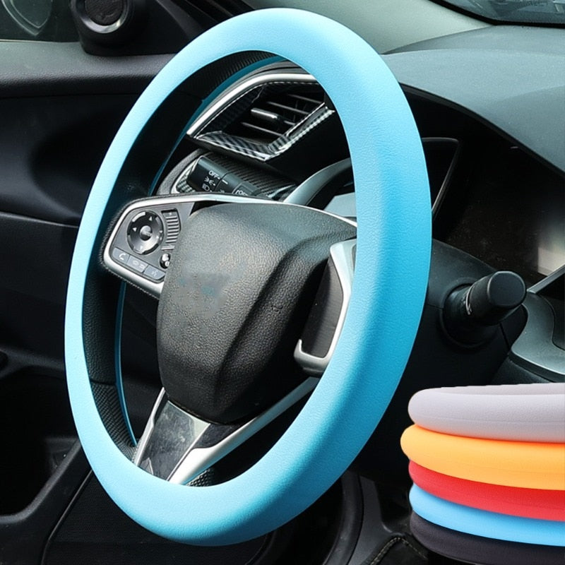 Bright Car Steering Wheel Silicone Anti-skid Covers