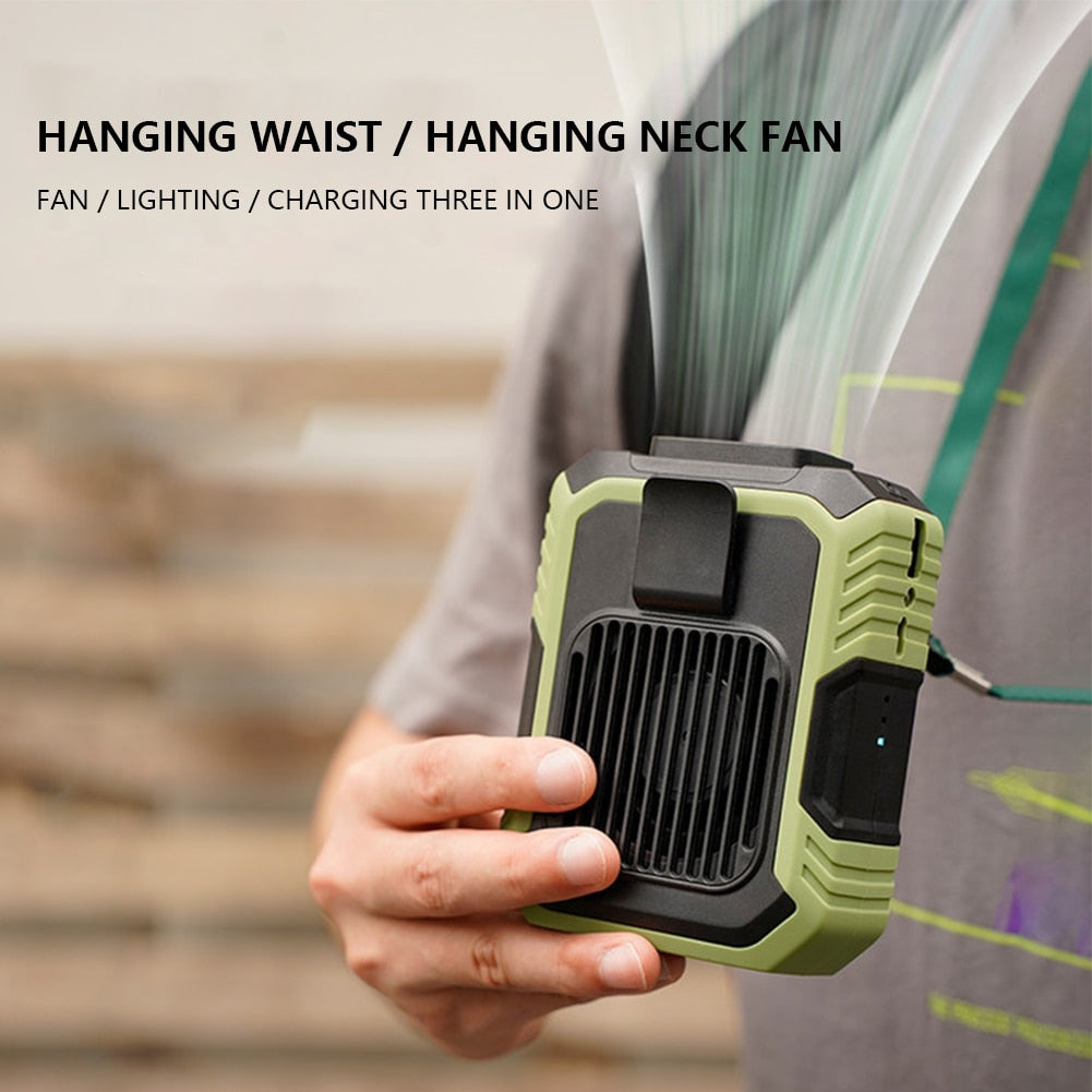 4 Speed Portable Wearable Personal Body Wireless Fan USB Rechargeable