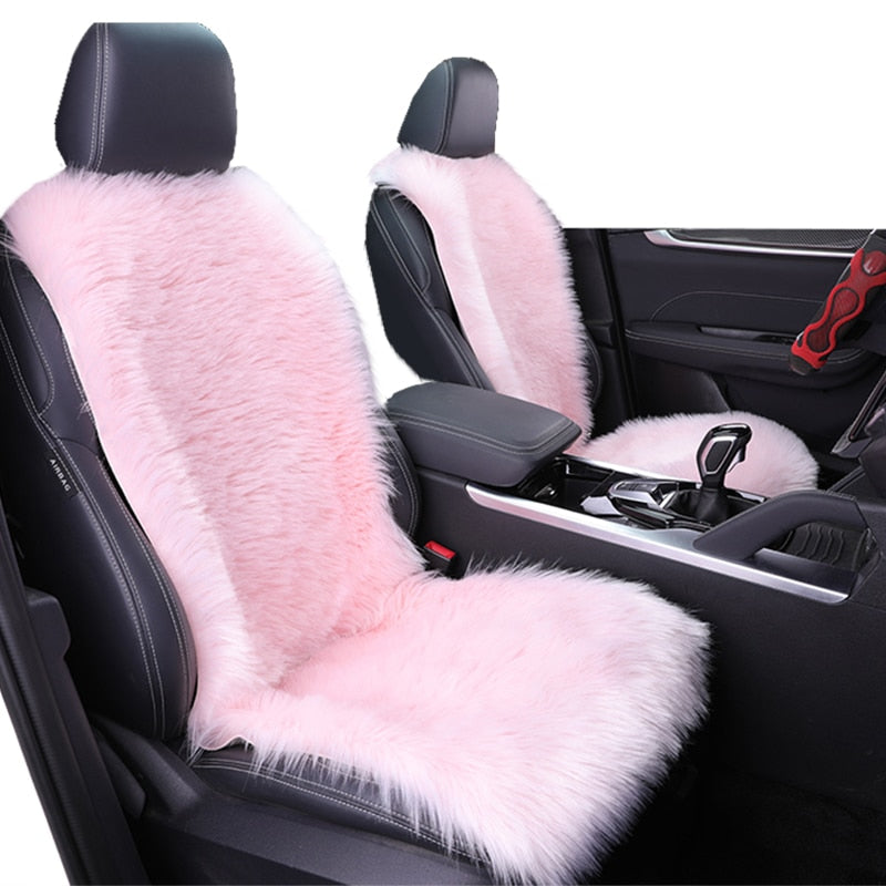Faux Fur Cushion Auto Cloak Universal Full Set Seat Covers