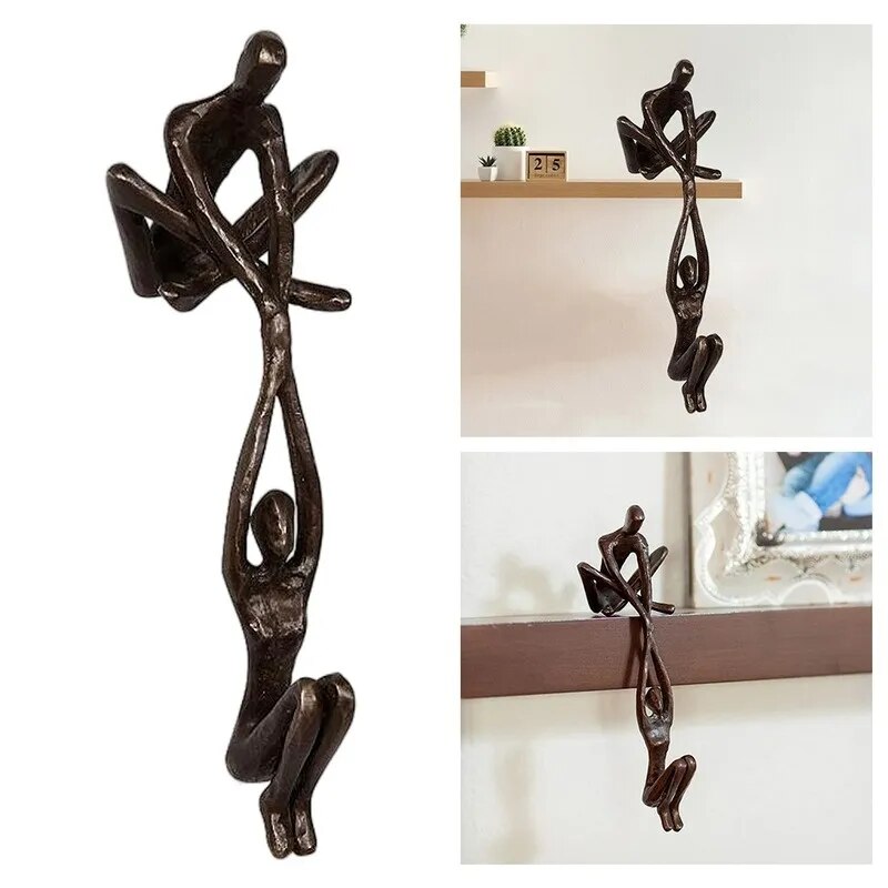 Creative Modern Art Sculpture of Man Lifting Woman Statue Figurine