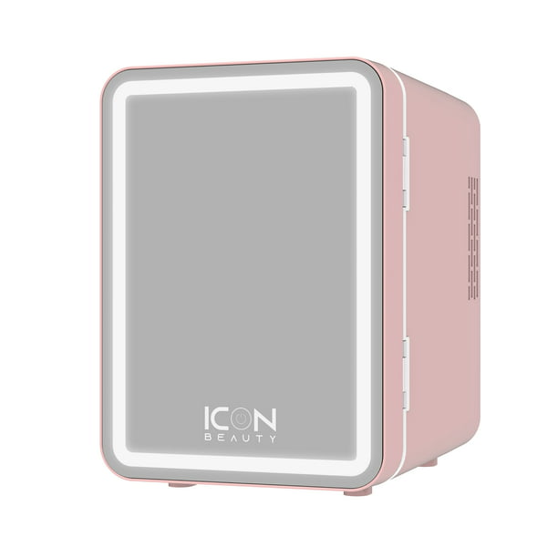 Beauty LED Makeup Skincare Food Snacks Drinks Mirror Mini Portable Fridge for Kitchen Room with Touch-Control Light