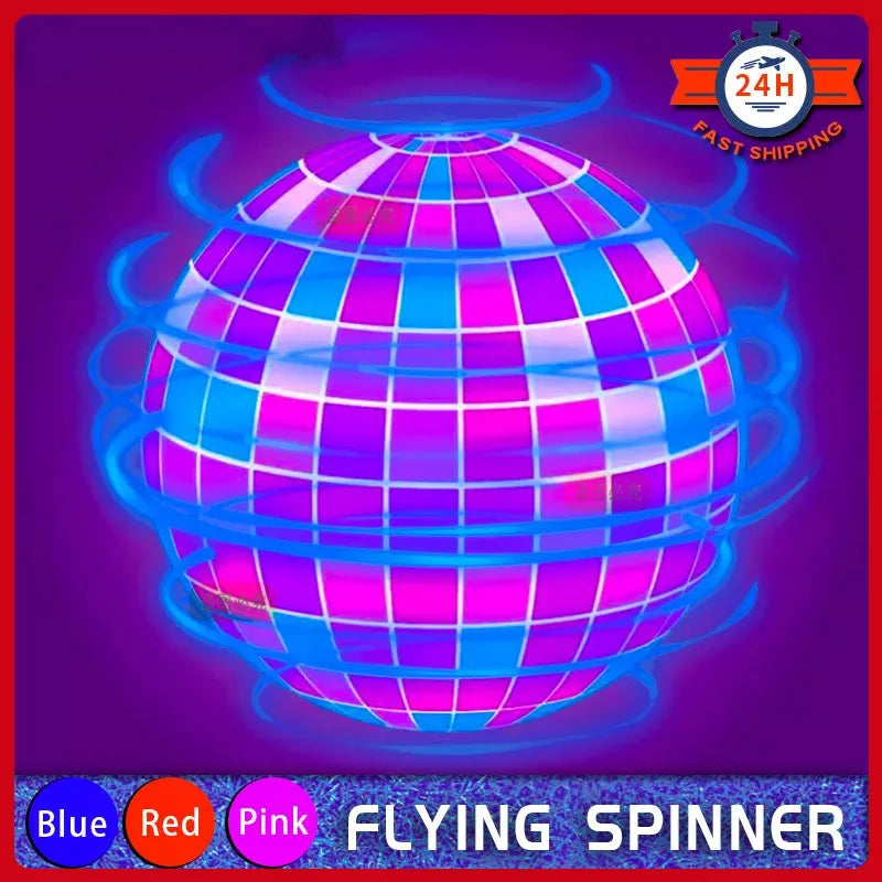 Magic Flying Orb Flying Mini Drone Boomerang Spinner Ball with LED Lights and Remote Control