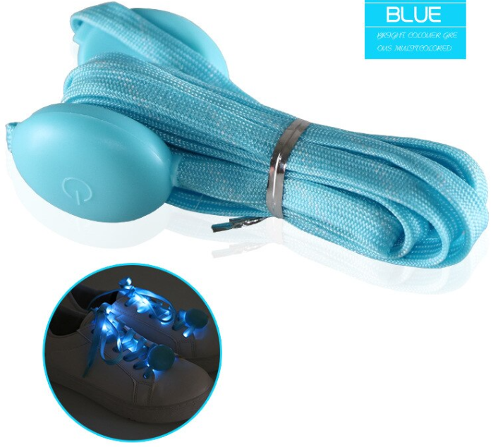 LED Nylon Universal Fun Waterproof Shoelaces Flashing Glow Light Up Party Holidays Halloween for Sneakers Shoes with 3 Modes in 6 Fun Colors