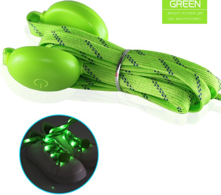 LED Nylon Universal Fun Waterproof Shoelaces Flashing Glow Light Up Party Holidays Halloween for Sneakers Shoes with 3 Modes in 6 Fun Colors