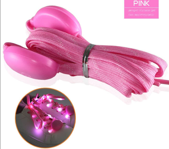 LED Nylon Universal Fun Waterproof Shoelaces Flashing Glow Light Up Party Holidays Halloween for Sneakers Shoes with 3 Modes in 6 Fun Colors
